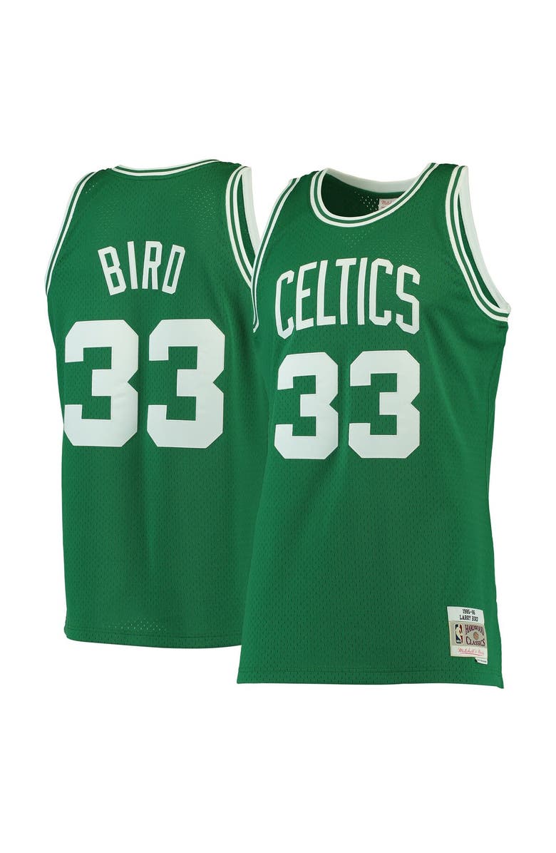 Mitchell & Ness Men's Mitchell & Ness Larry Bird Kelly Green Boston Celtics Hardwood Classics Swingman Jersey, Main, color, Kelly Green