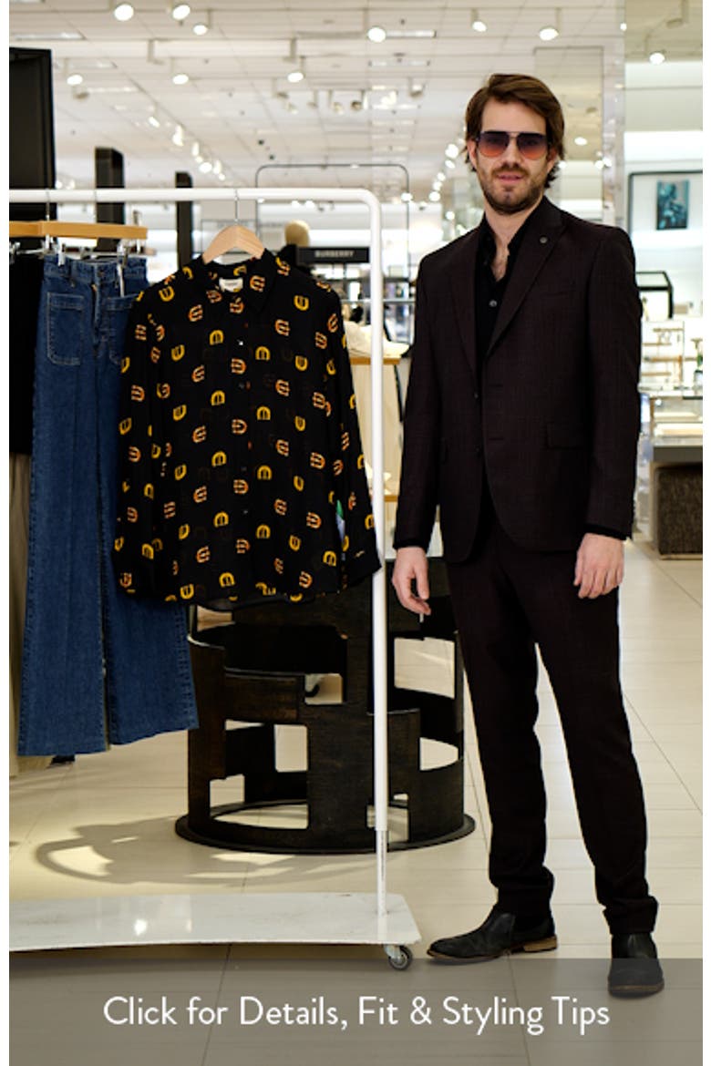 Nina Horsebit Print Silk Button-Up Shirt video