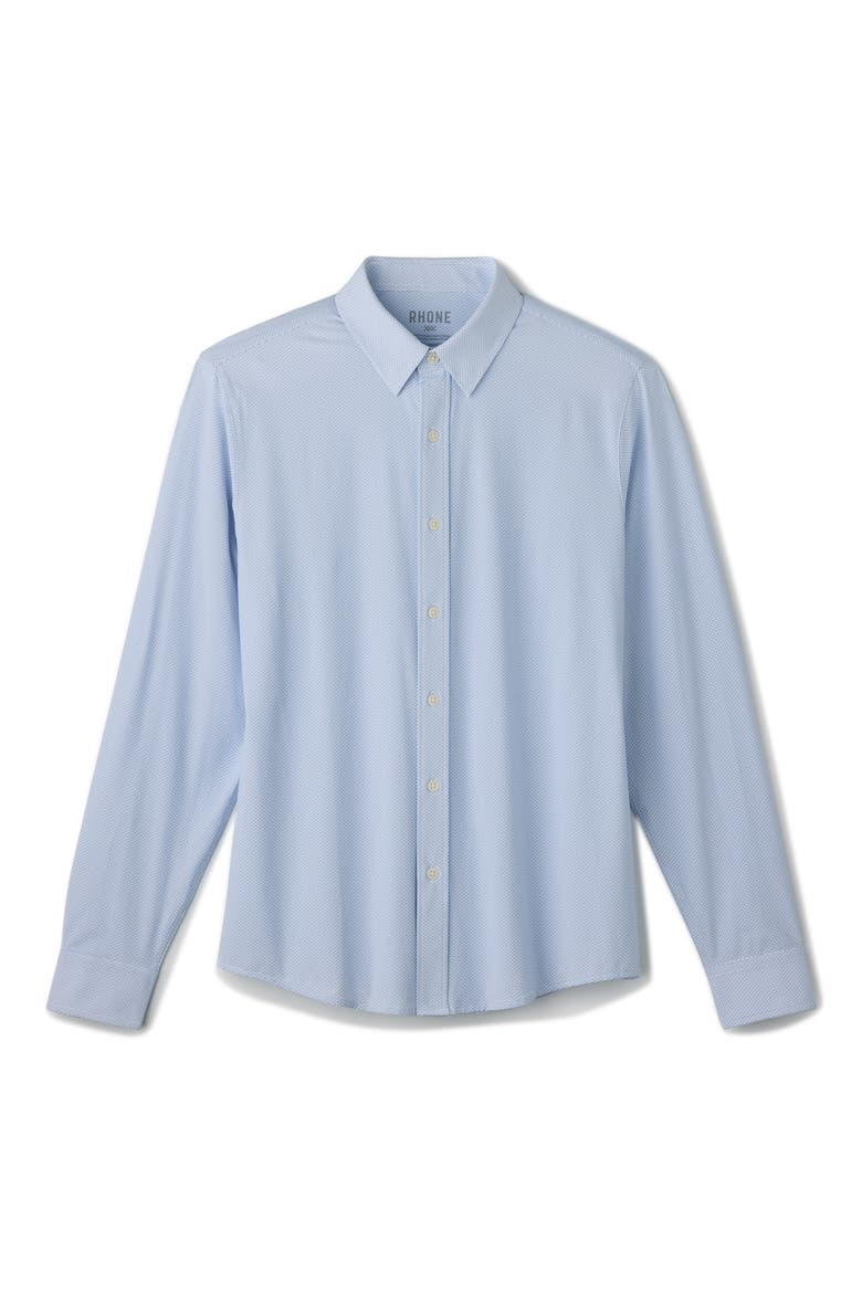 Commuter Slim Fit Performance Button-Up Shirt, Alternate, color, LIGHT BLUE WAVE GEO