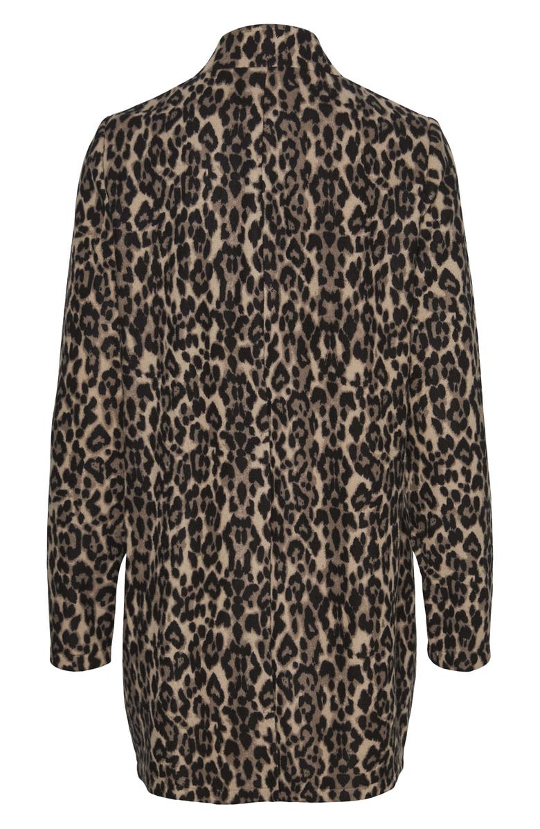 VERO MODA Katrine Brushed Animal Print Coat, Alternate, color, 