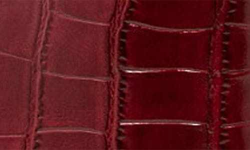 Chase & Chloe Chase And Chloe Croc Embossed Bootie In Burgundy