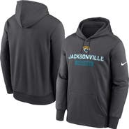 Nike Men's Nike Anthracite Jacksonville Jaguars Toss Sweep Performance Pullover Hoodie