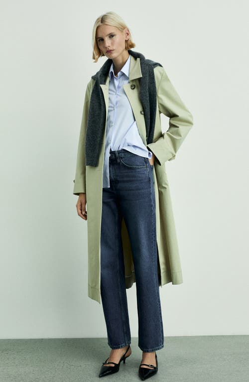 Mango Matilda Mid Rise Straight Leg Jeans In Dark Blue