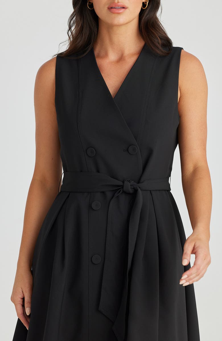 Brave+True The Allen Double Breasted Sleeveless Midi Dress, Alternate, color, 