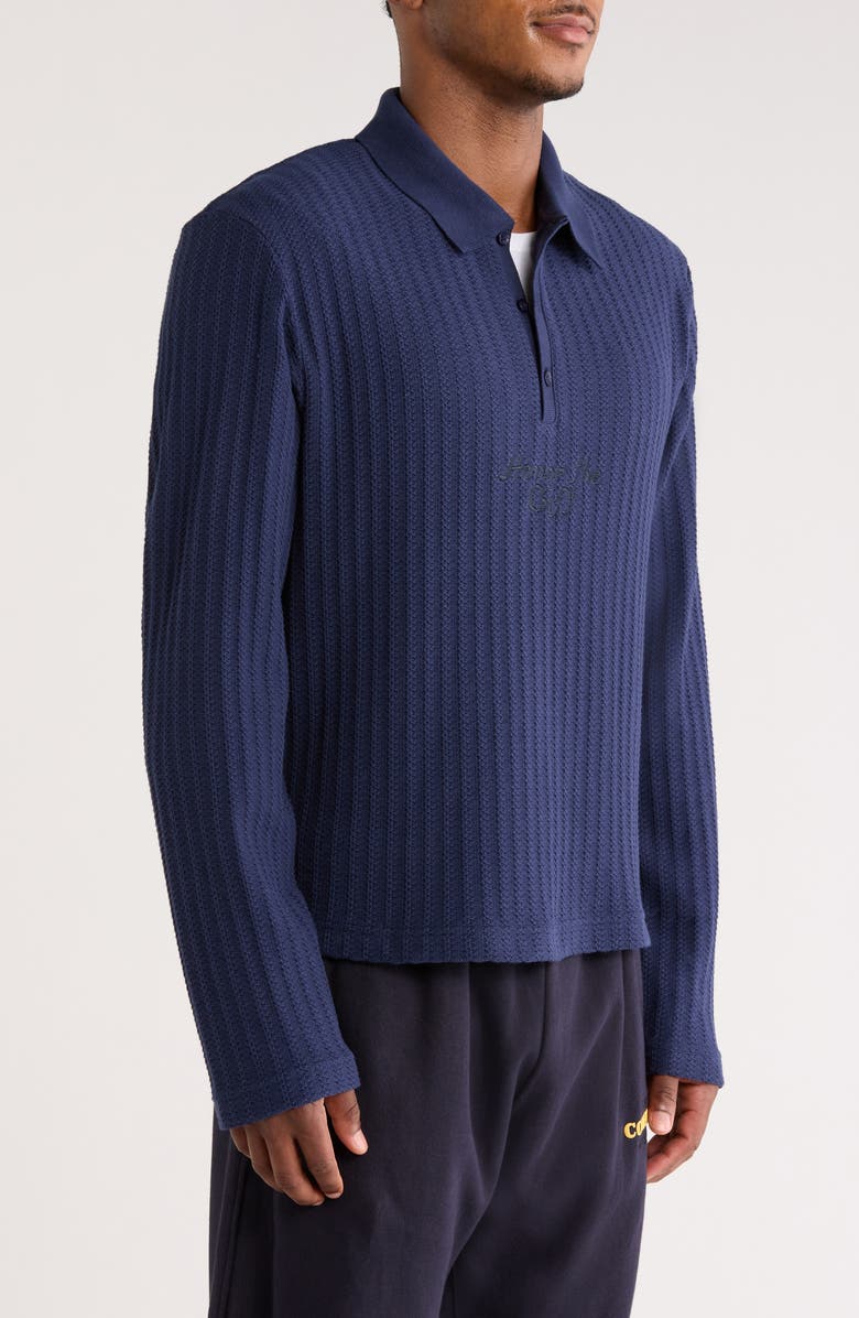 HONOR THE GIFT Long Sleeve Polo, Alternate, color, Navy