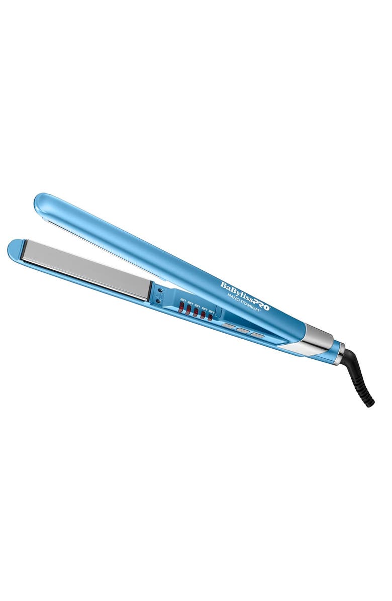 BaBylissPRO Nano Titanium 1" Ultra-Sleek Straightener, Main, color, Blue