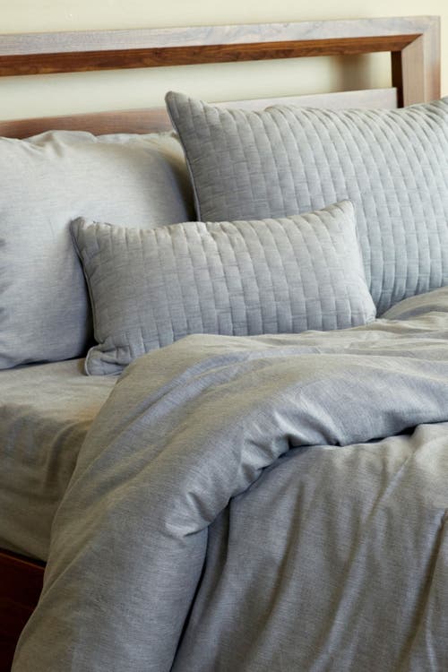 Bedvoyage Melange Viscose Cotton Blend Breathable Duvet Cover In Silver