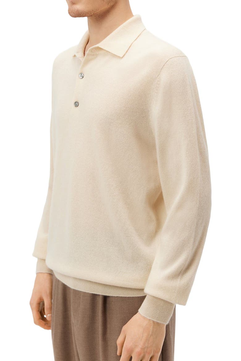Essential Cashmere Polo Sweater, Alternate, color, off white