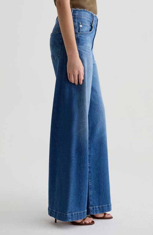 Ag Deven High Waist Ultra Wide Leg Jeans In Blue