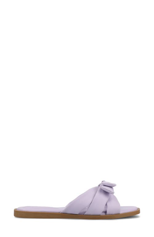 Journee Collection Prylin Bow Slide Sandal In Lilac