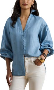 Lauren Ralph Lauren Relaxed Fit Linen Button-Up Shirt