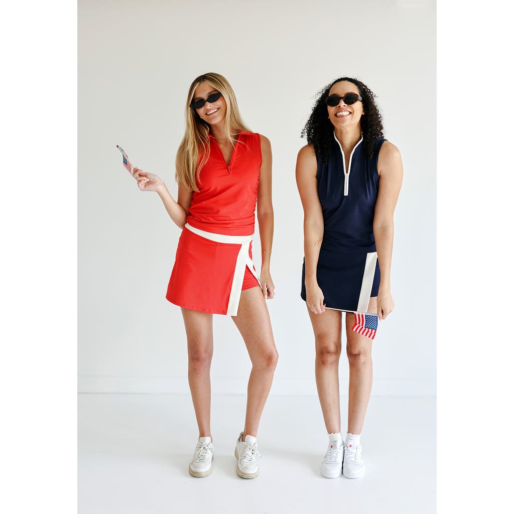 Beldrie Dash Split Skort In Red