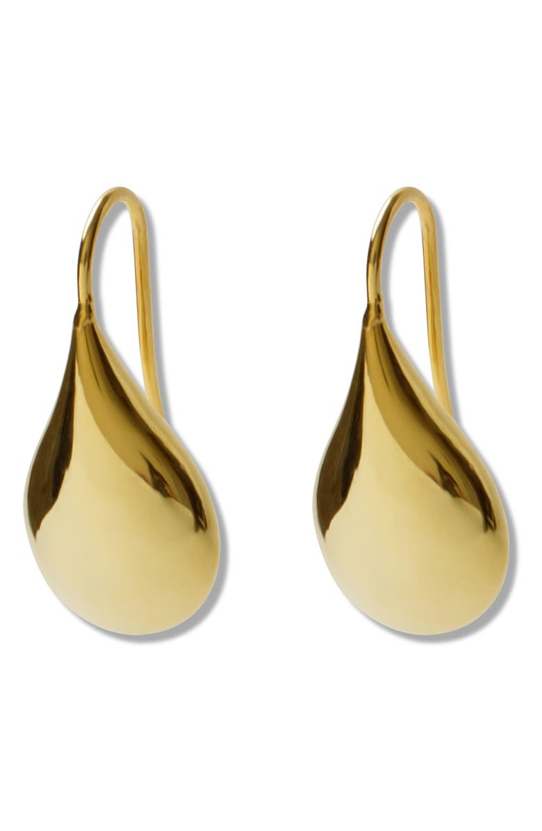 Argento Vivo Sterling Silver Teardrop Earrings, Main, color, Gold