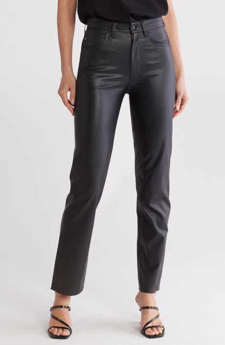 AG Alexxis High Waist Faux Leather Straight Leg Pants