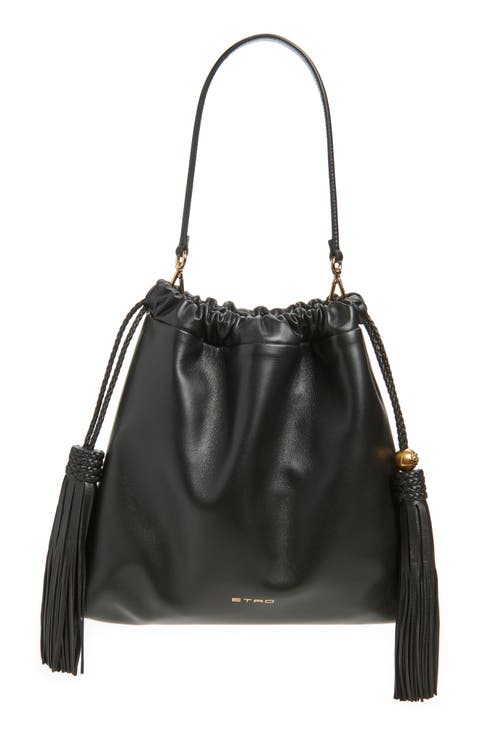Medium Kalispera Tassel Leather Shoulder Bag
