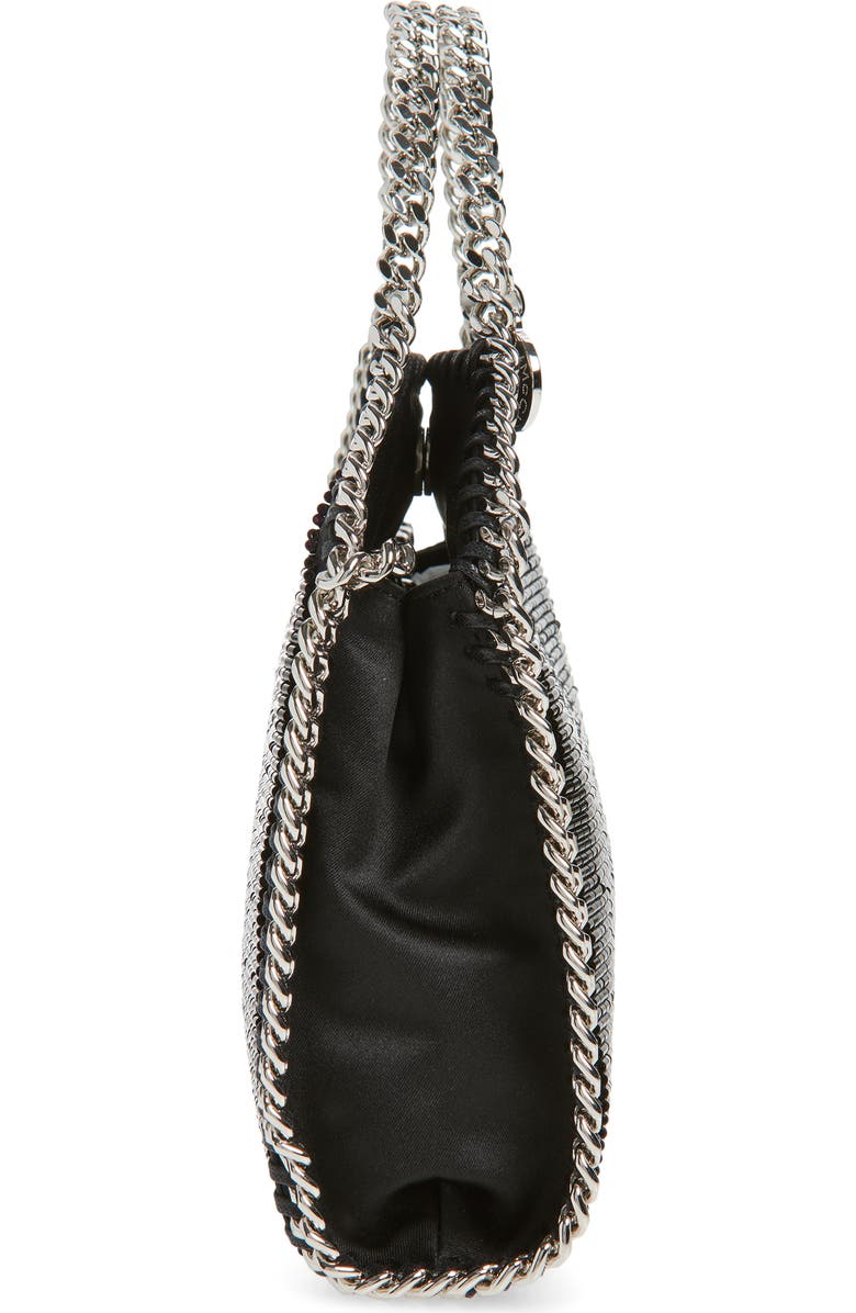 Stella McCartney Tiny Falabella Beaded Evening Bag, Alternate, color, Black