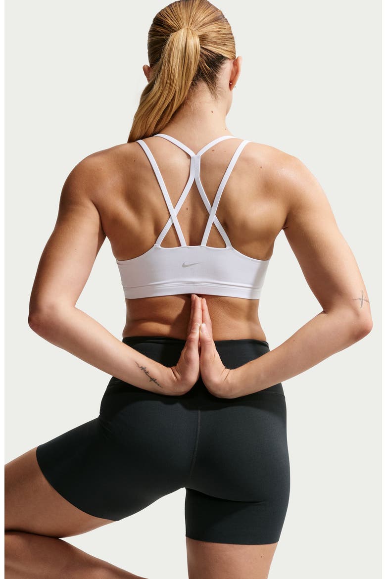 Zenvy Strappy Light-Support Padded Sports Bra, Alternate, color, WHITE/ COOL GREY