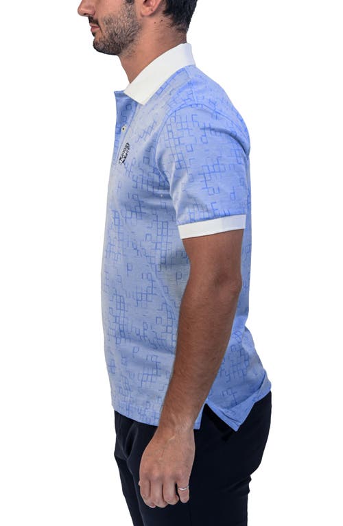 Maceoo Mozartspecktip Stretch Nylon Polo In Blue
