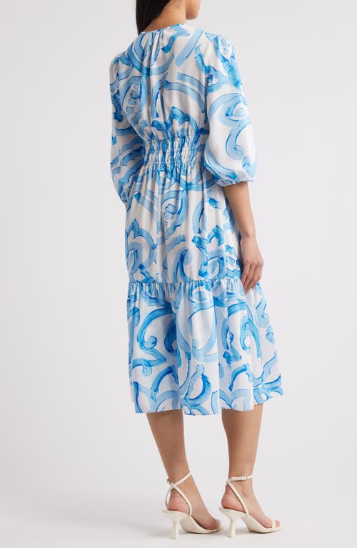 Julia Jordan Lawn Midi Dress In Blue