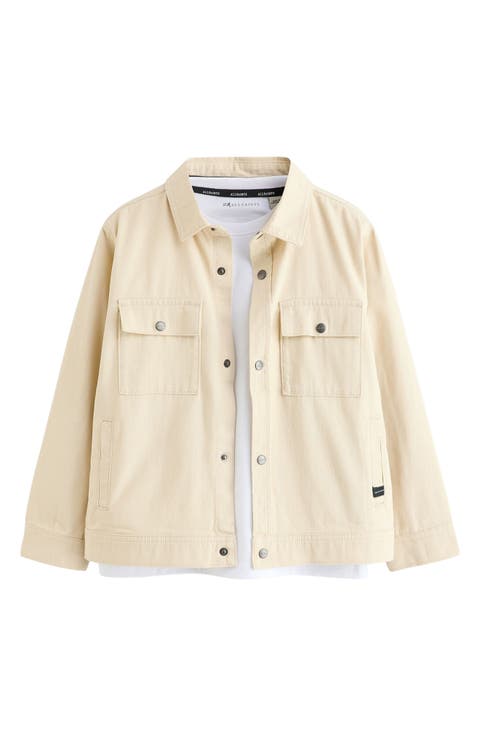 Kids' Oversize Ramskull Snap-Up Shirt Jacket & T-Shirt Set (Big Kid)