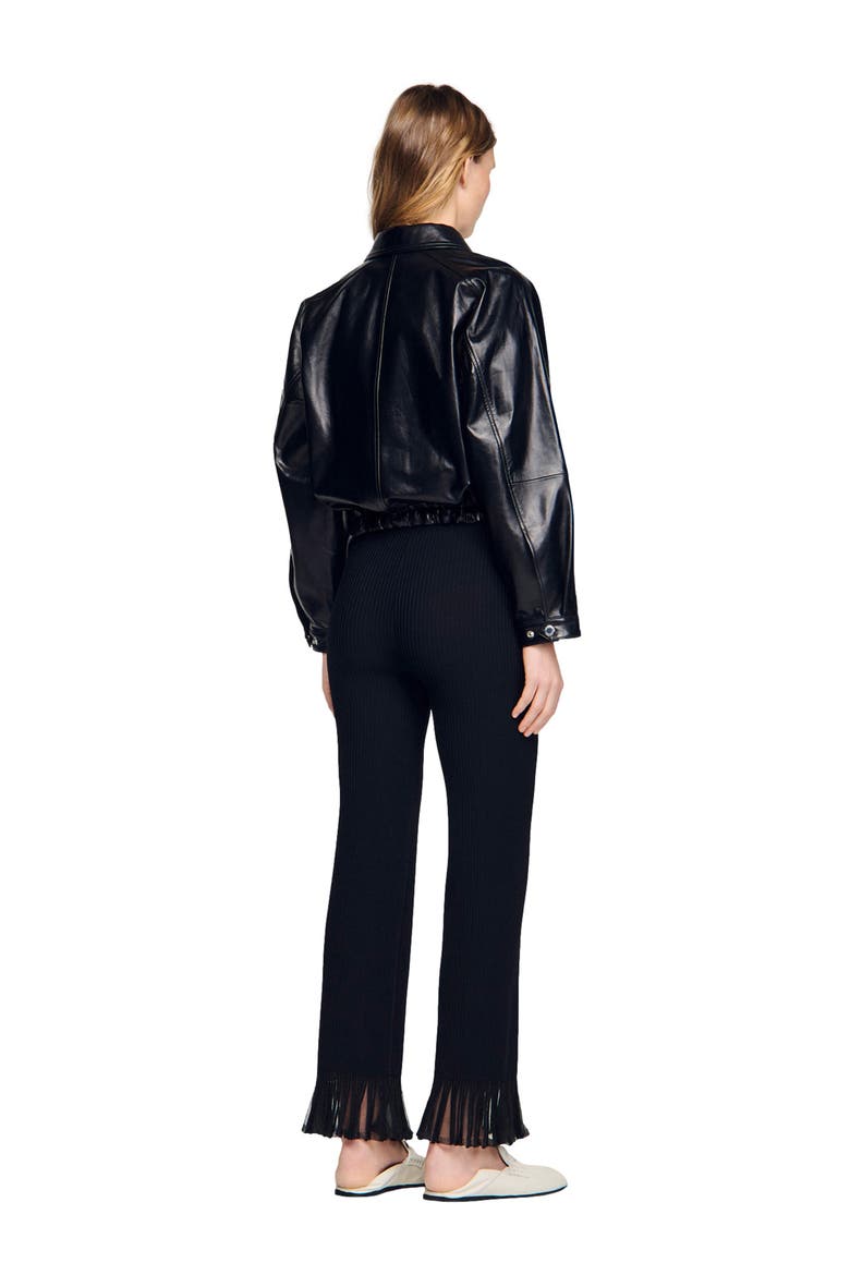 Lamb leather jacket, Alternate, color, Black