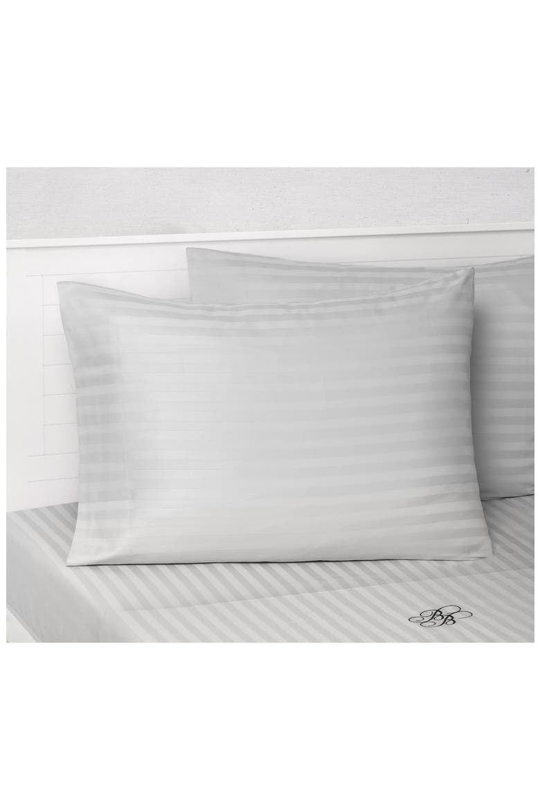 Stripe Turkish Cotton Sateen Pillowcases, Alternate, color, GREY