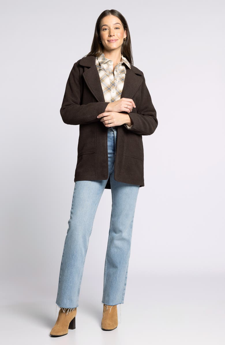 Thread & Supply Willa Coat, Alternate, color, Coffee Bean