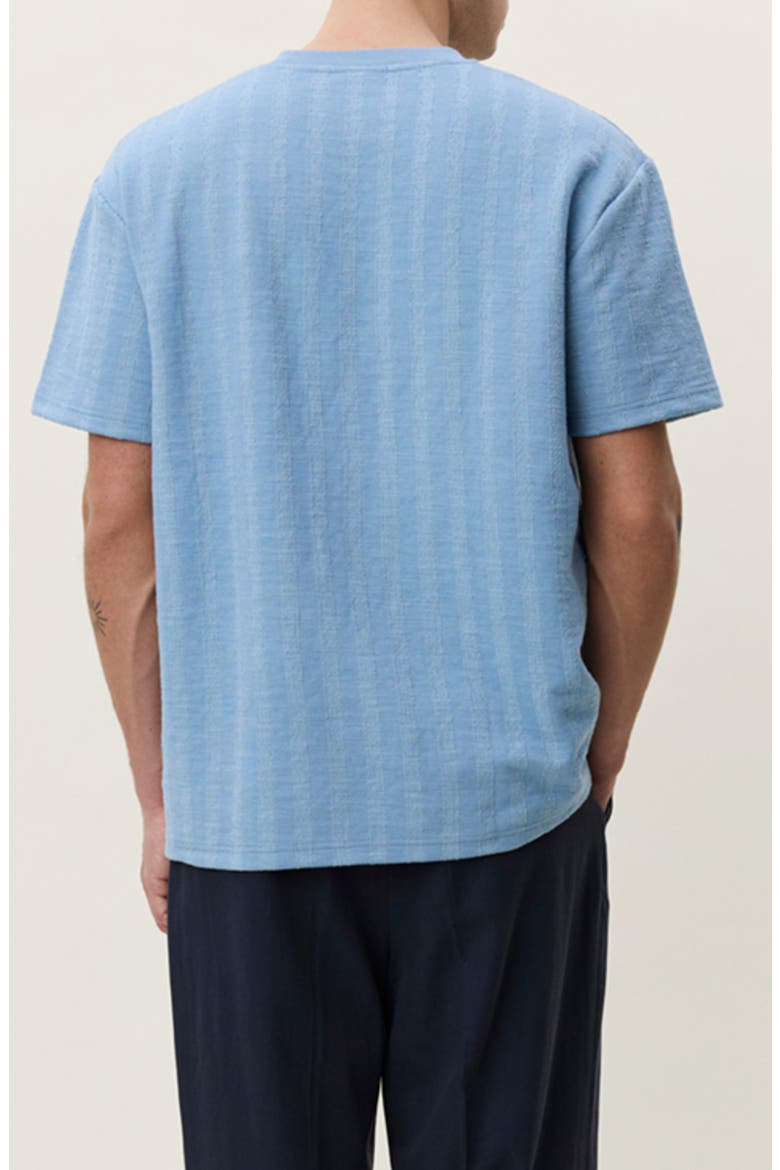Stripe Jacquard T-Shirt, Alternate, color, FADED DENIM BLUE