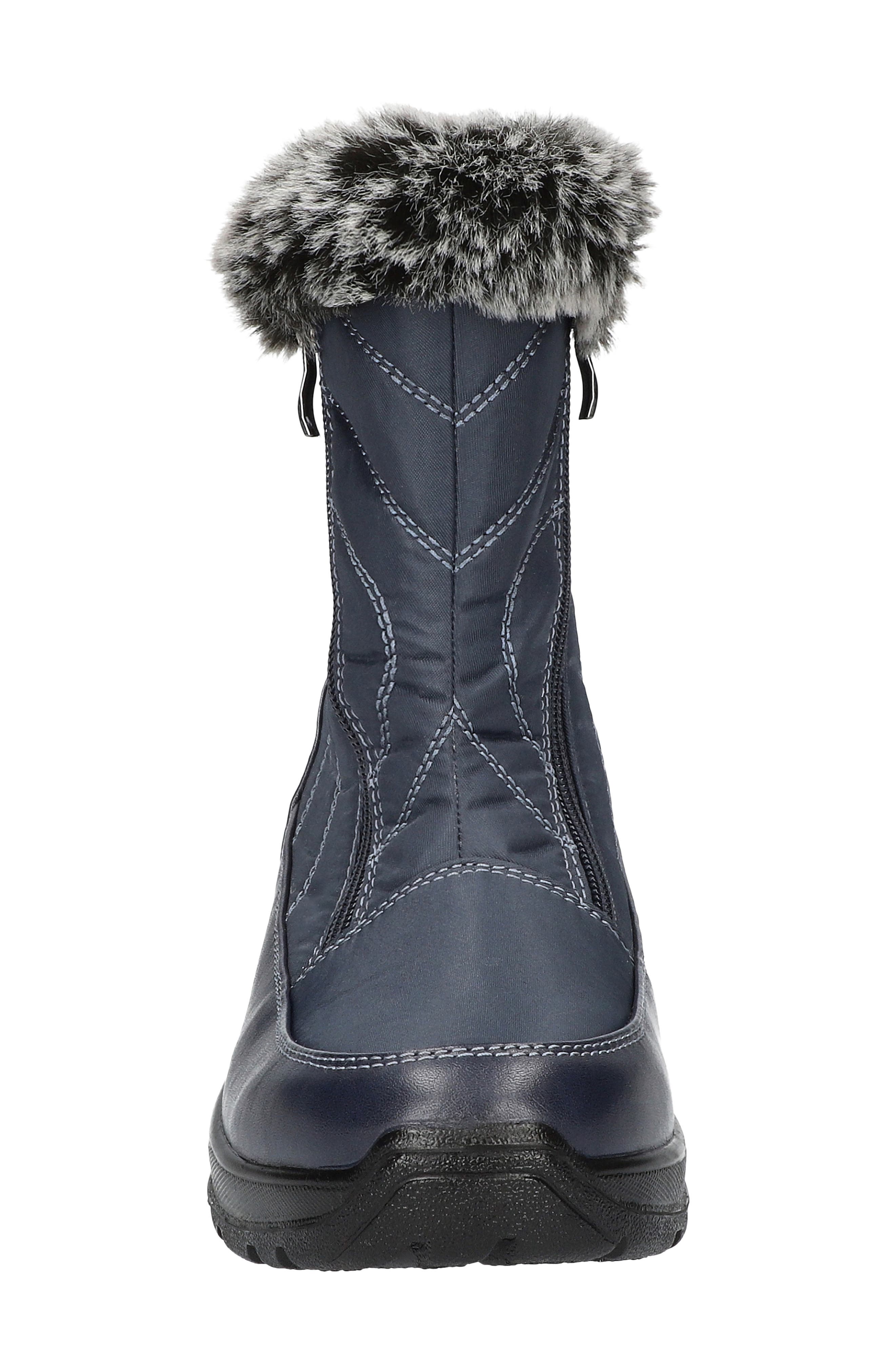 EASY STREET Portland Faux Fur Lined Waterproof Boot, Alternate, color, Navy