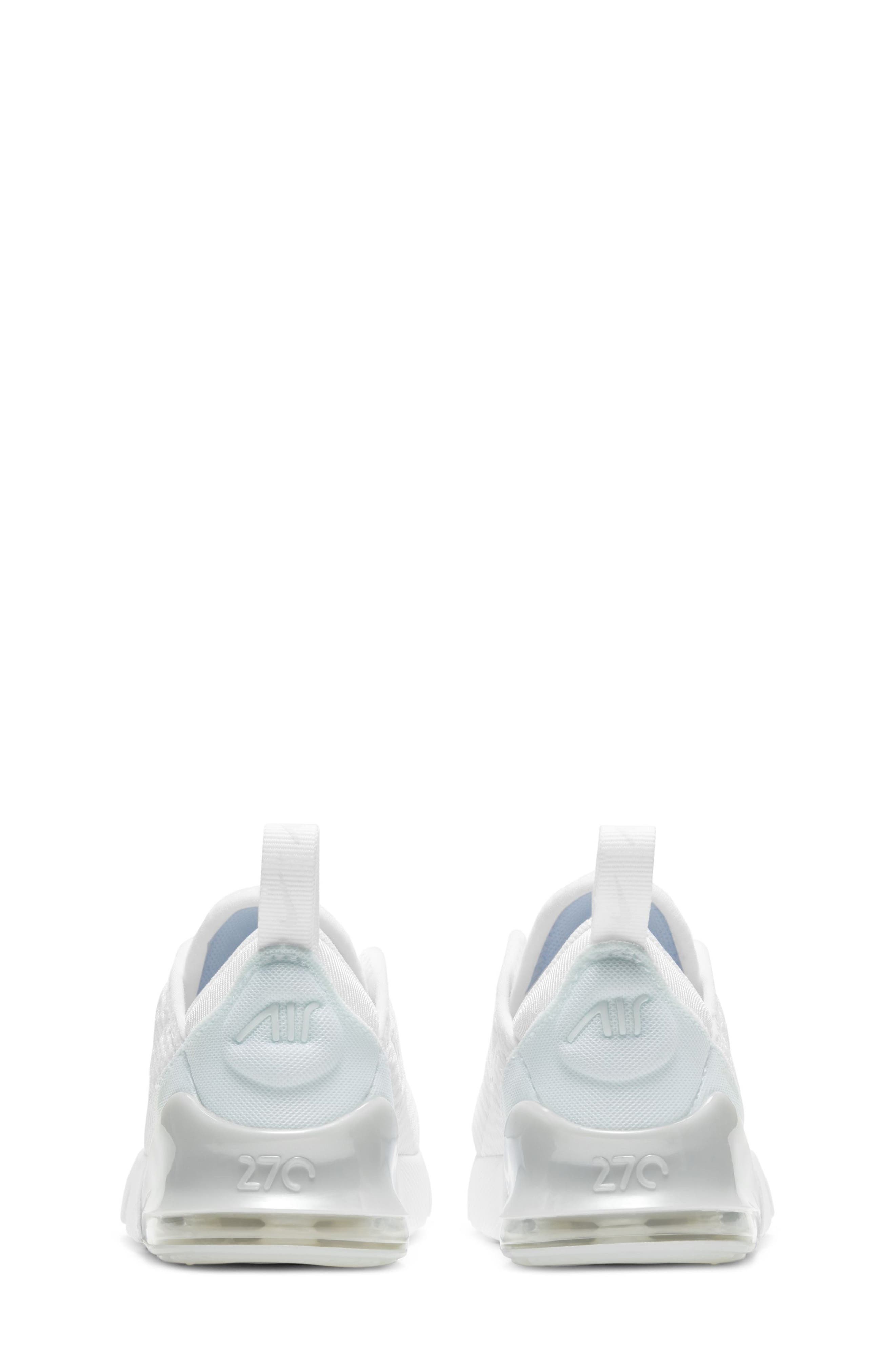Nike Kids' Air Max 270 Sneaker, Alternate, color, 103 White/White