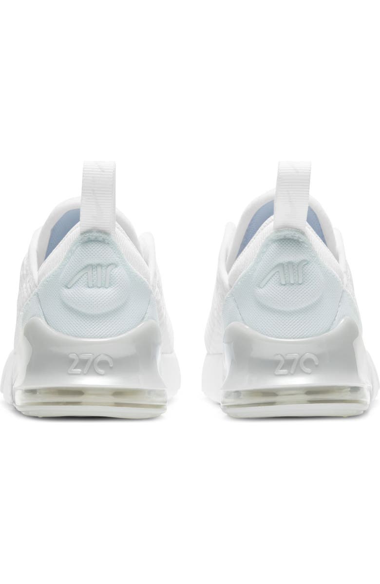 Nike Kids' Air Max 270 Sneaker, Alternate, color, 103 White/White