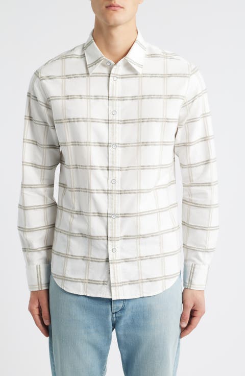 Tomlin Plaid Brushed Oxford Button-Up Shirt