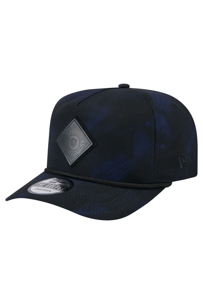 Men's New Era  Black Seattle Sounders FC Golfer Snapback Hat, Main, color, Black
