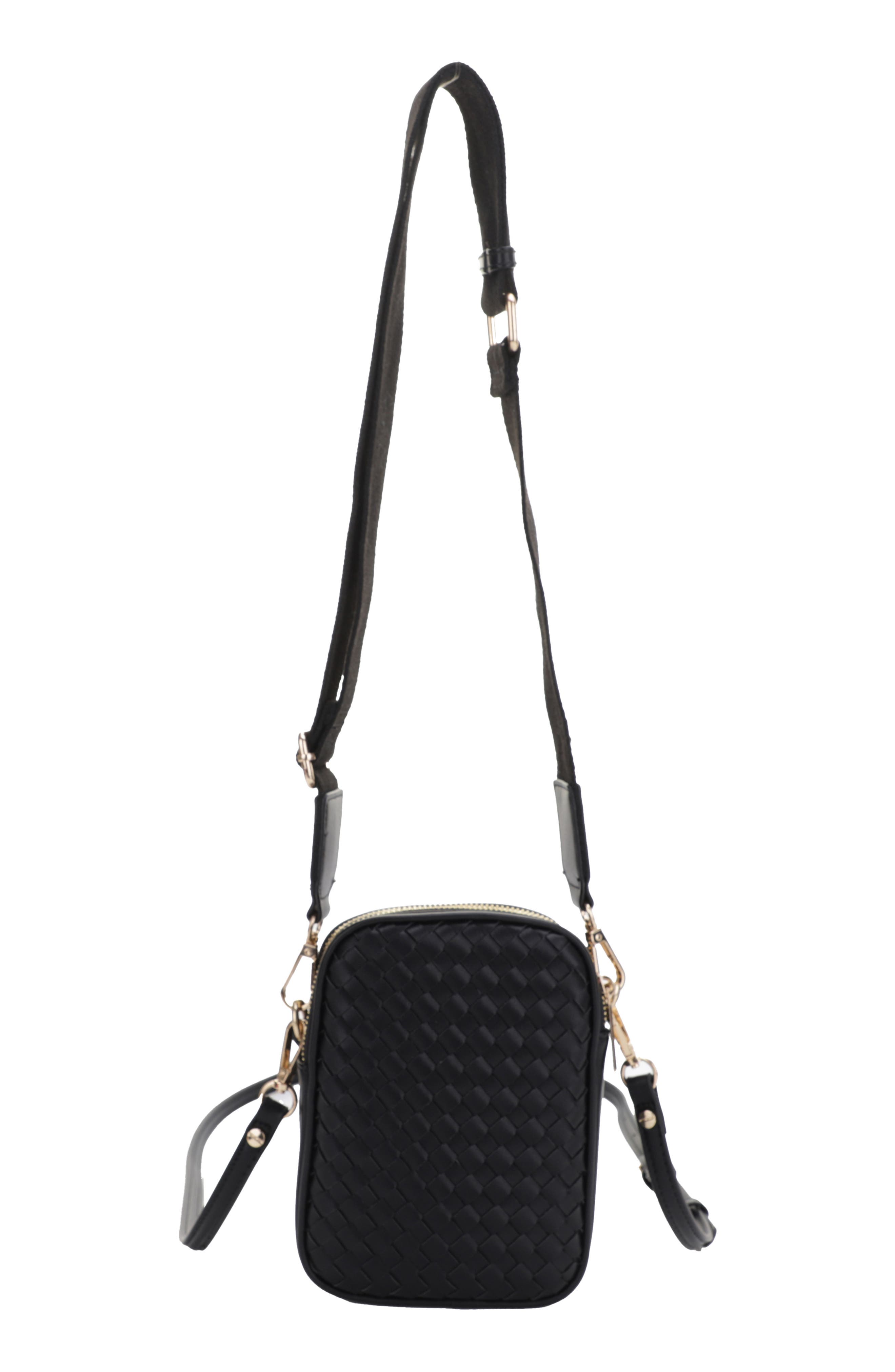 Mali + Lili Josephine Woven Vegan Leather Crossbody Bag, Alternate, color, 