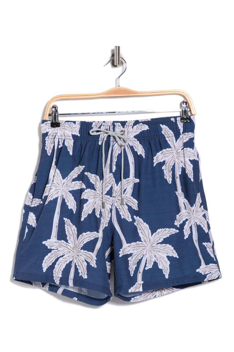 Palms 4 Way Stretch Volley Swim Trunks, Alternate, color, NAVY