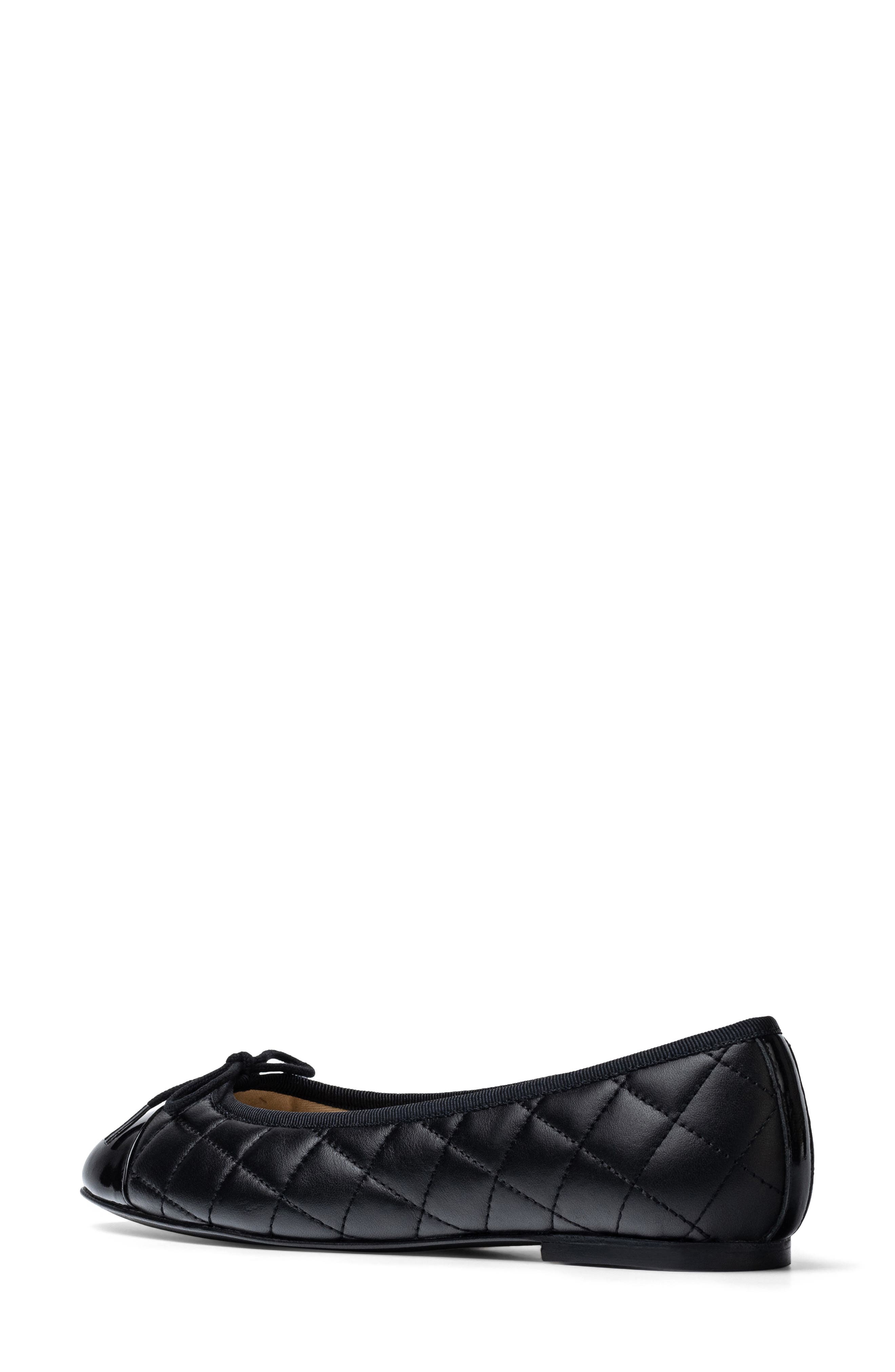 Jon Josef Belle Quilted Ballerina Flat, Alternate, color, Black Combo