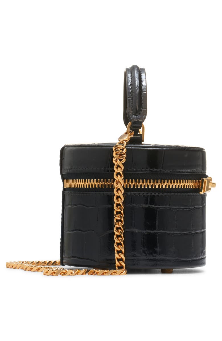 TOM FORD Mini Audrey Croc Embossed Leather Top Handle Bag, Alternate, color, 