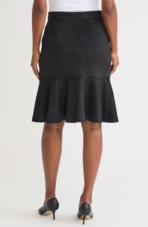 Kasper Flared Pull-on Skirt In Black