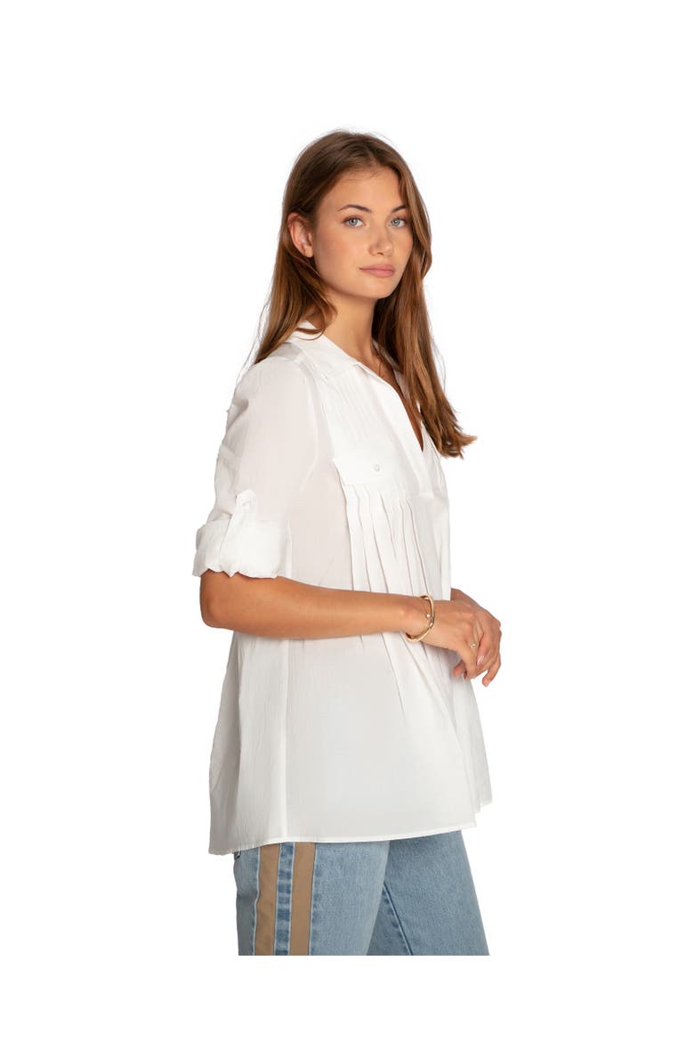 Catch Feelings Pintuck Shirt, Alternate, color, White