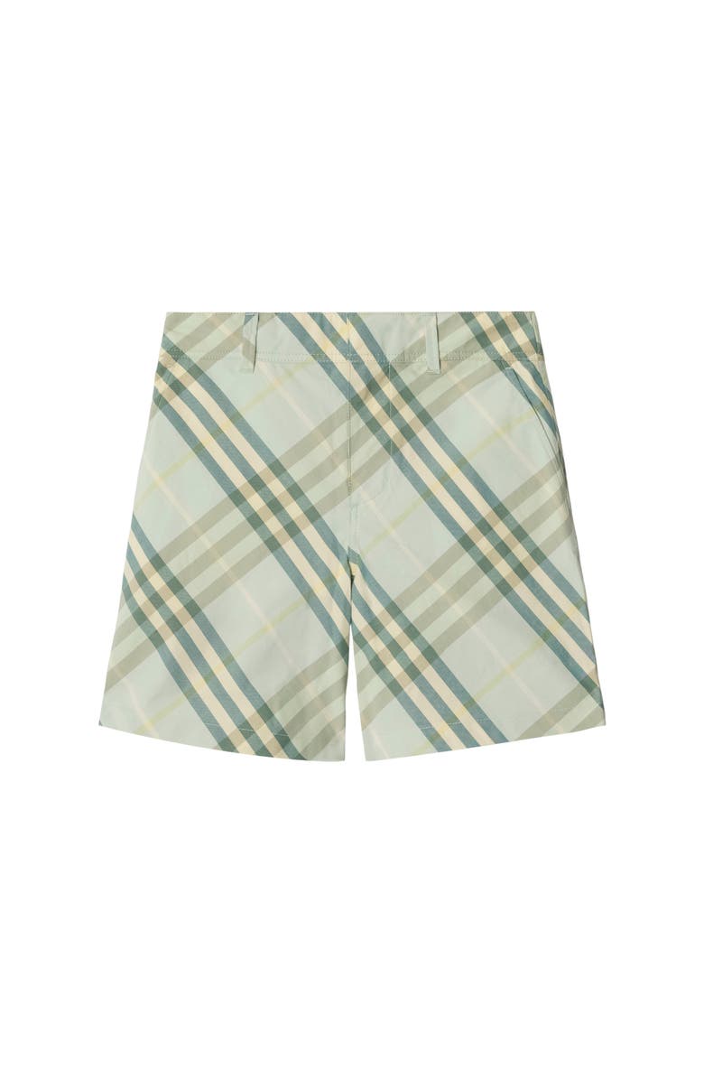Burberry Check Cotton Shorts, Main, color, Breeze