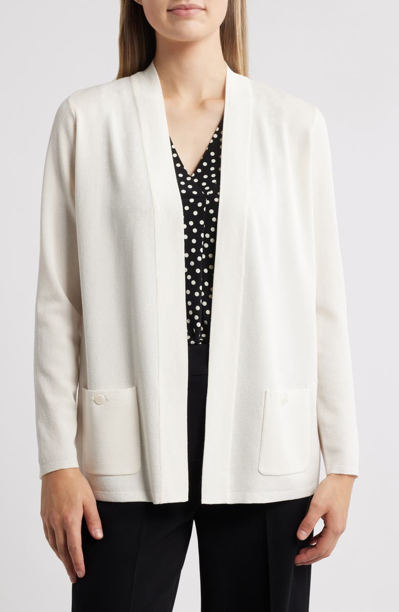 Anne Klein Malibu Open Front Cardigan, Main, color, 