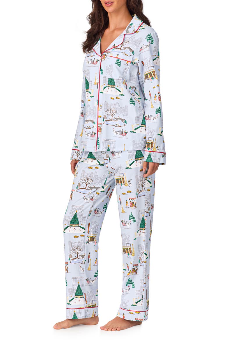 Print Jersey Pajamas, Alternate, color, HOLIDAY IN THE CITY