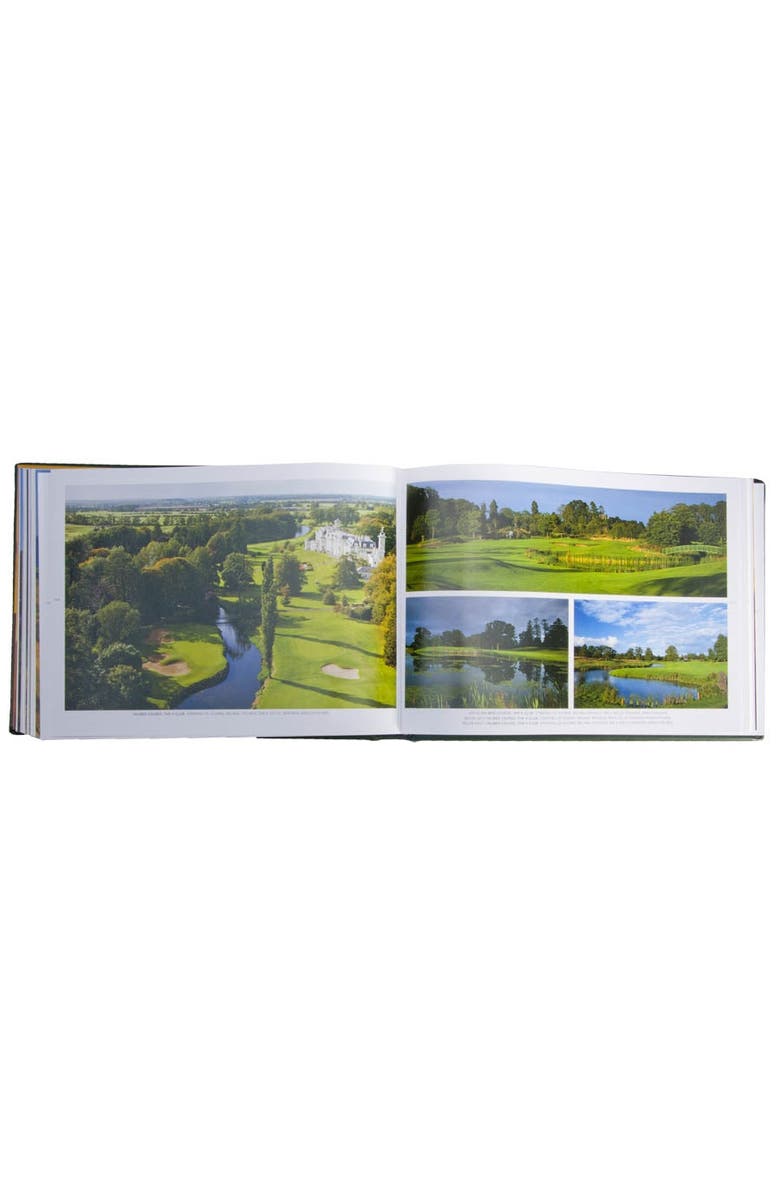 Graphic Image Golf Courses Leather Coffee Table Book, Alternate, color, Green