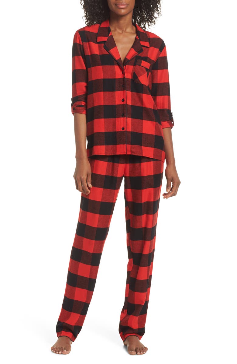 Nordstrom Lingerie Starlight Flannel Pajamas, Main, color, 