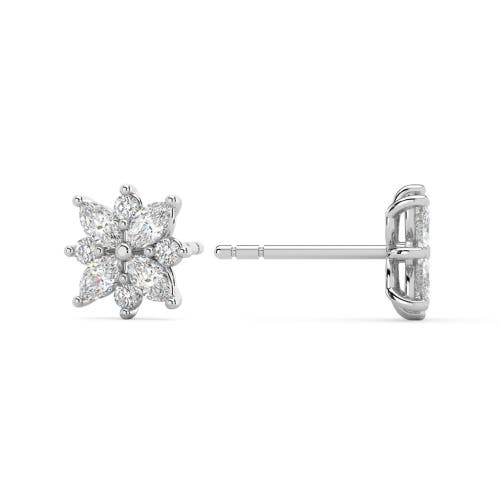 Bliss Diamond 1/2ct Marquise Star Diamond Earrings 14k Gold Earrings Lab Grown In 14k White Gold