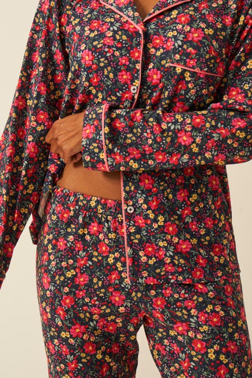 Stripe & Stare Long Pyjama Set In Multi