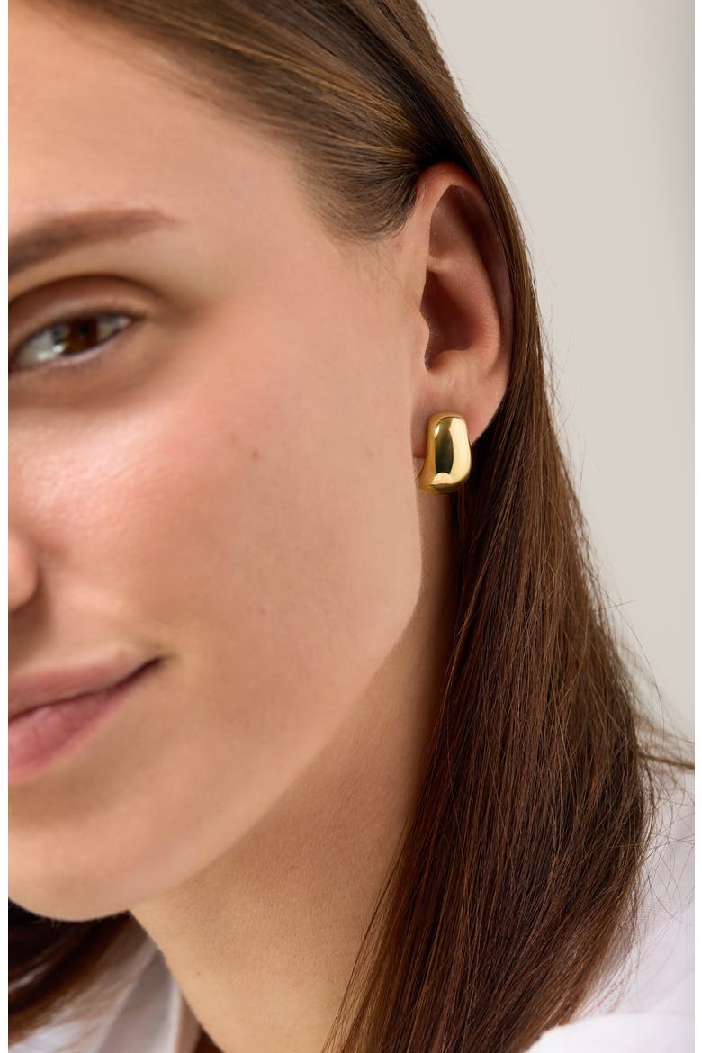 14K Chunky Stud Earrings, Alternate, color, 14K YELLOW GOLD