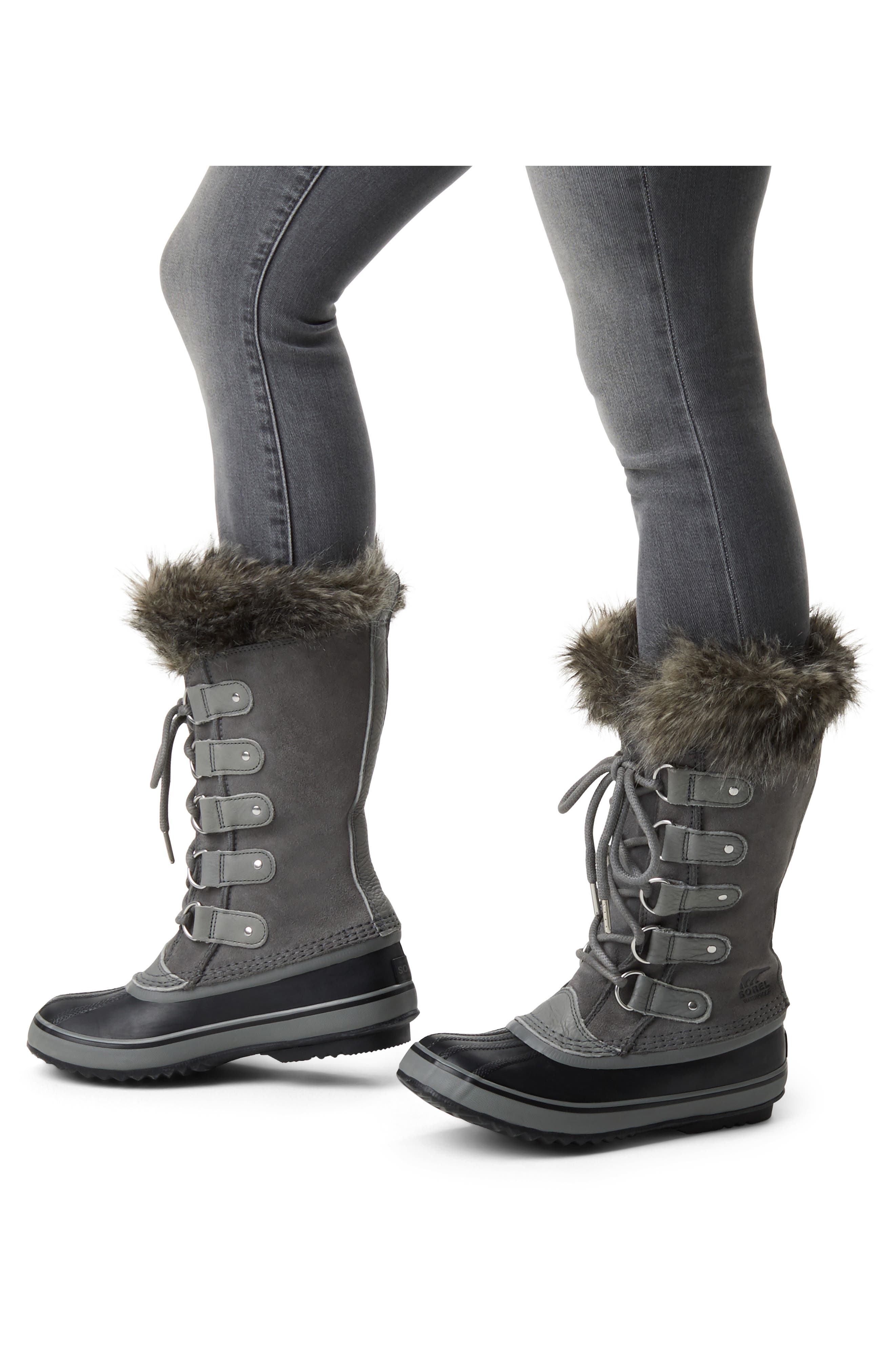 SOREL Joan of Arctic Waterproof Boot, Alternate, color, Quarry/ Black