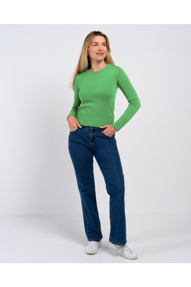 Minna Long Sleeve Crew Neck Sweater, Alternate, color, Green Paradise
