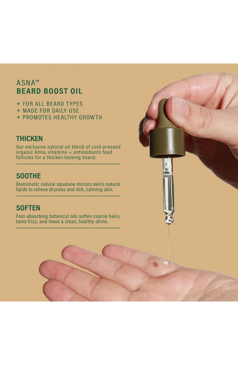 ASNA Beard Boost Oil for Thickening, Anti-Itch, Softening, Alternate, color, NO COLOR